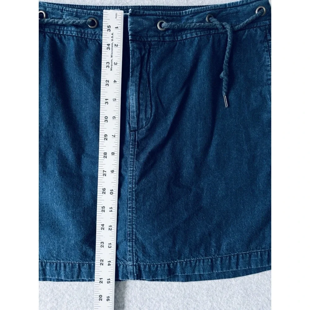 Dockers Dark Blue‎ Denim Jeans Skirt Skort Shorts Pockets Womens Size 8